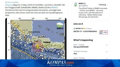 Getaran Sukabumi Sampai Bandung, BMKG Catat Gempa 4,6 di Kedalaman 25 Kilometer