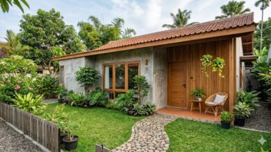 Kayu Dan Beton Ekspos Membuat Rumah Sederhana Terasa Lebih Modern Dan Hangat